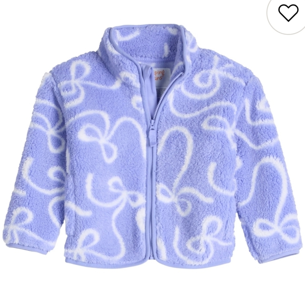 NEW - Baby Girl Jumping Beans® High Pile Fleece Jacket (Size 12M)